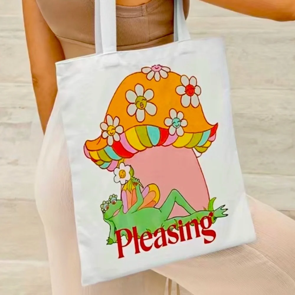 🐸 🆕 HARRY STYLES MERCH: Large Canvas Pleasing 🍄 Tote